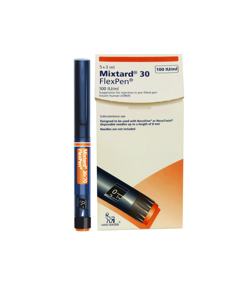 MIXTARD 30 FLEXPEN Insulin Human (rDNA) 100U / mL Suspension for SC